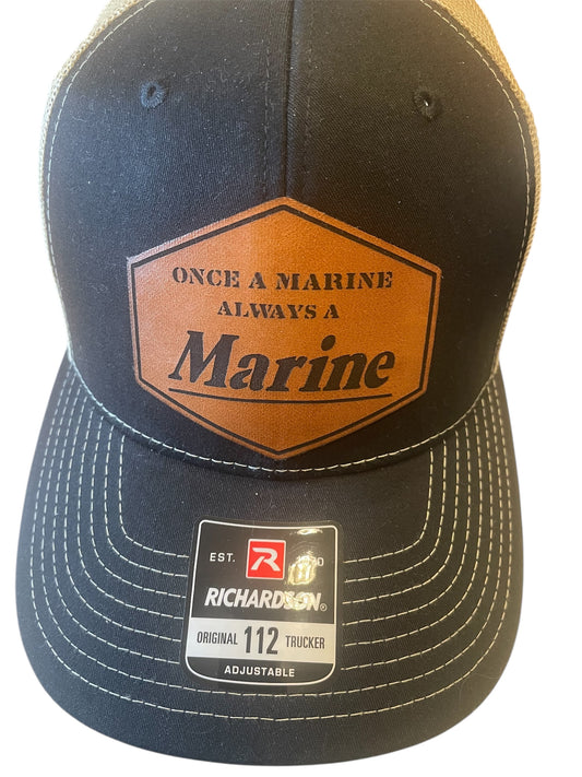 Quality Hat with Leatherette Patch – Marine Pride
